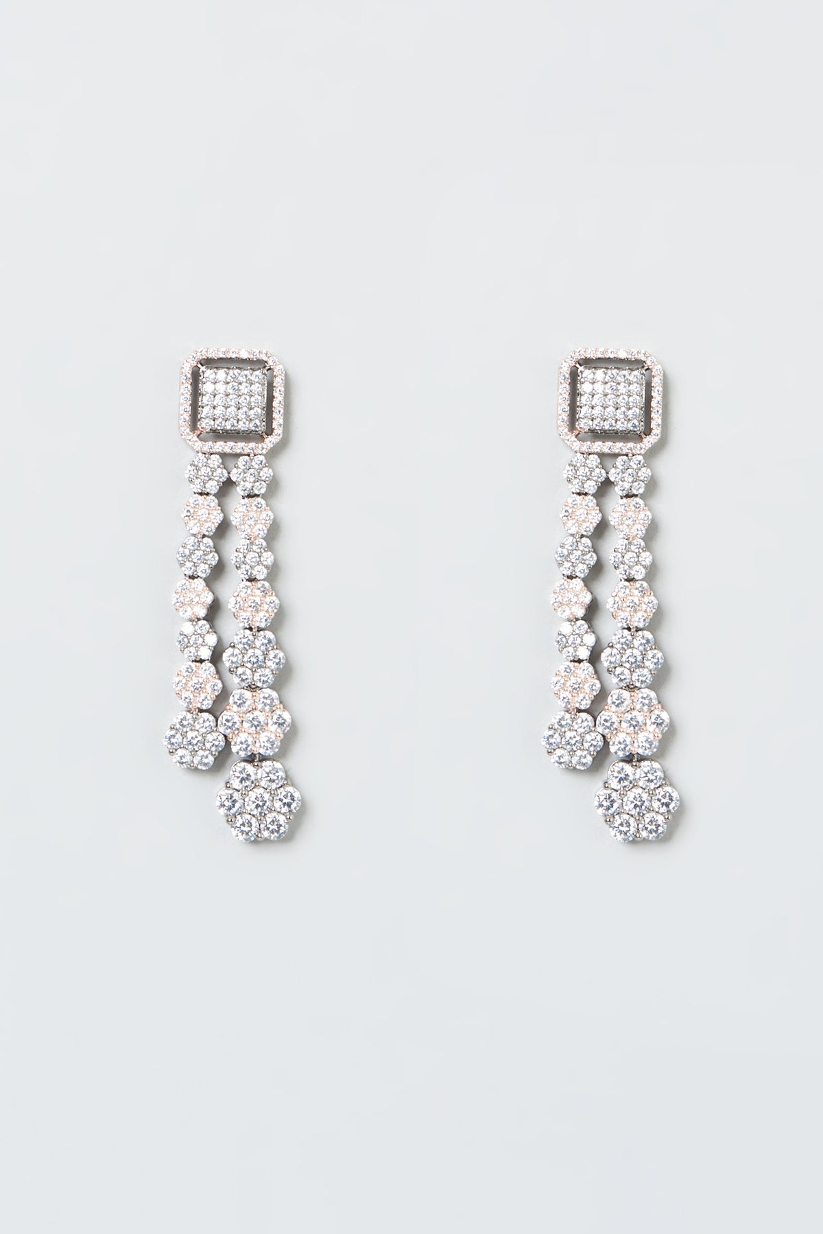 White Finish Necklace Set With Zircon