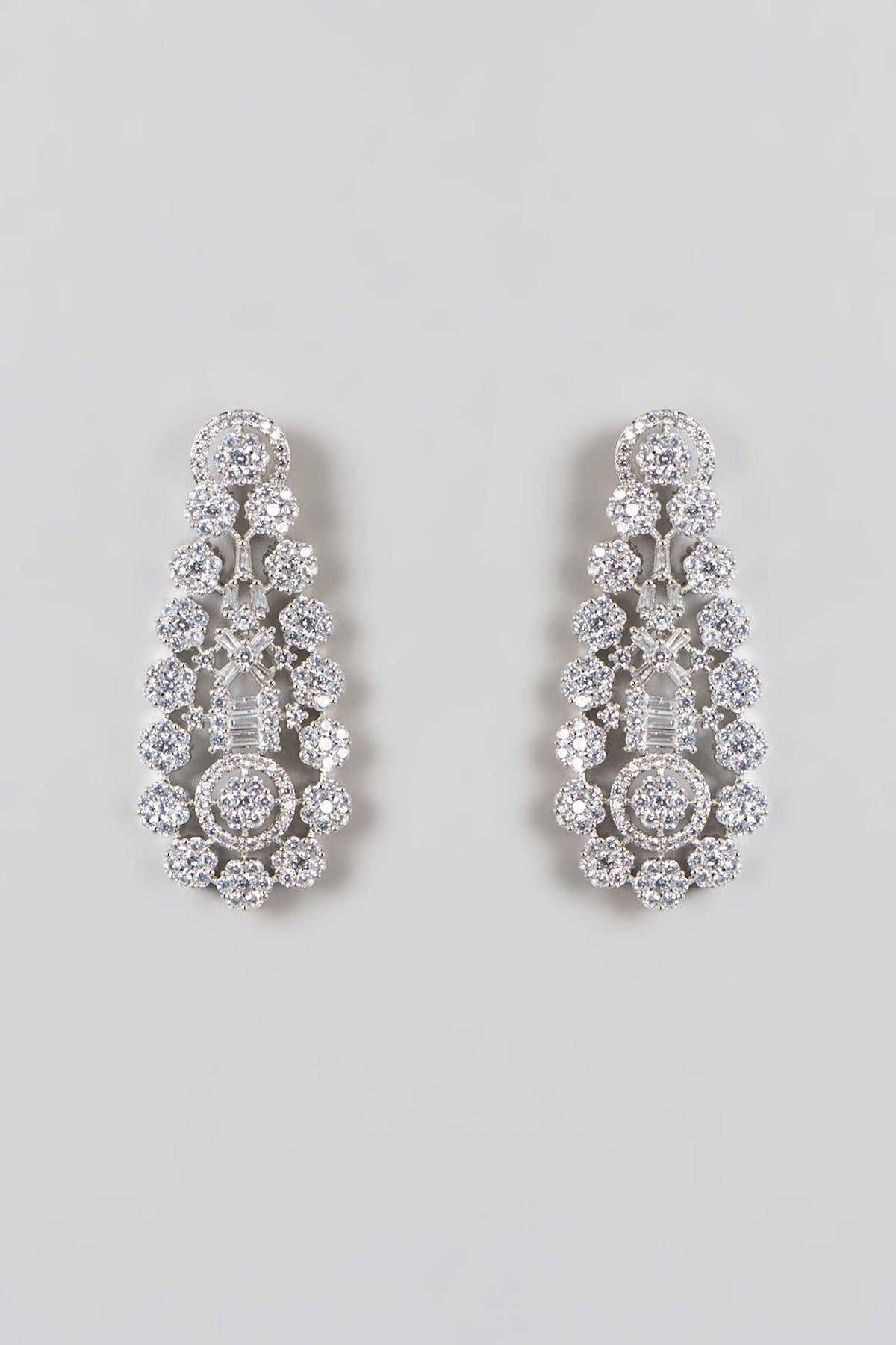 White Finish Zircon Necklace Set