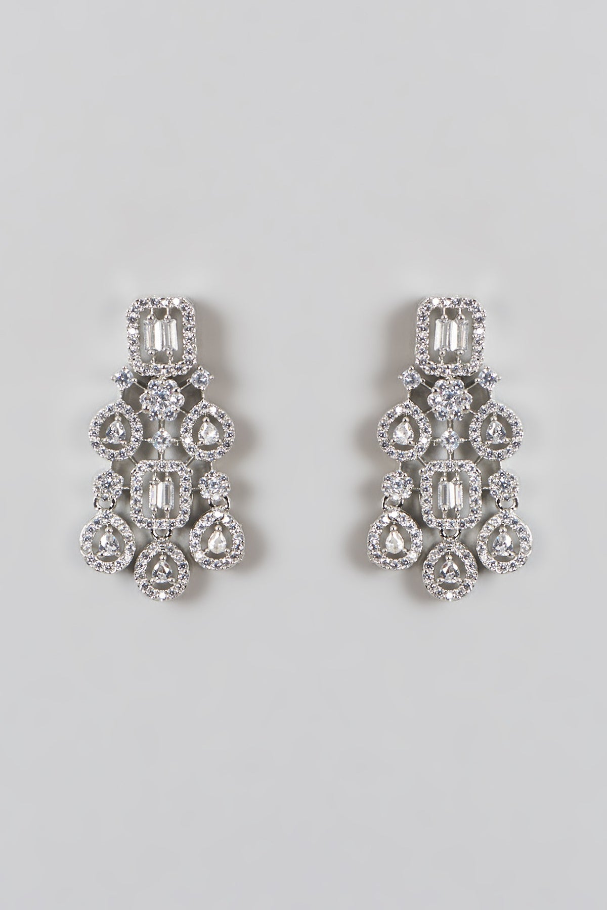 White Finish Zircon Necklace Set