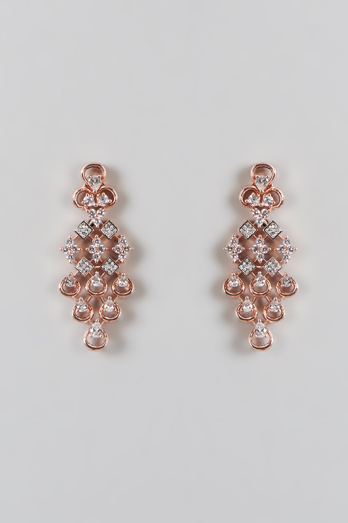 Rose Gold Finish Zircon Necklace Set
