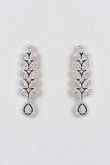 White Finish Zircon Choker Necklace Set