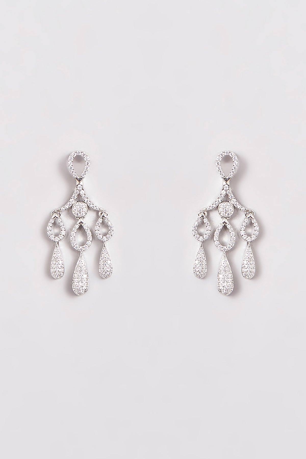 White Finish Zircon Necklace Set