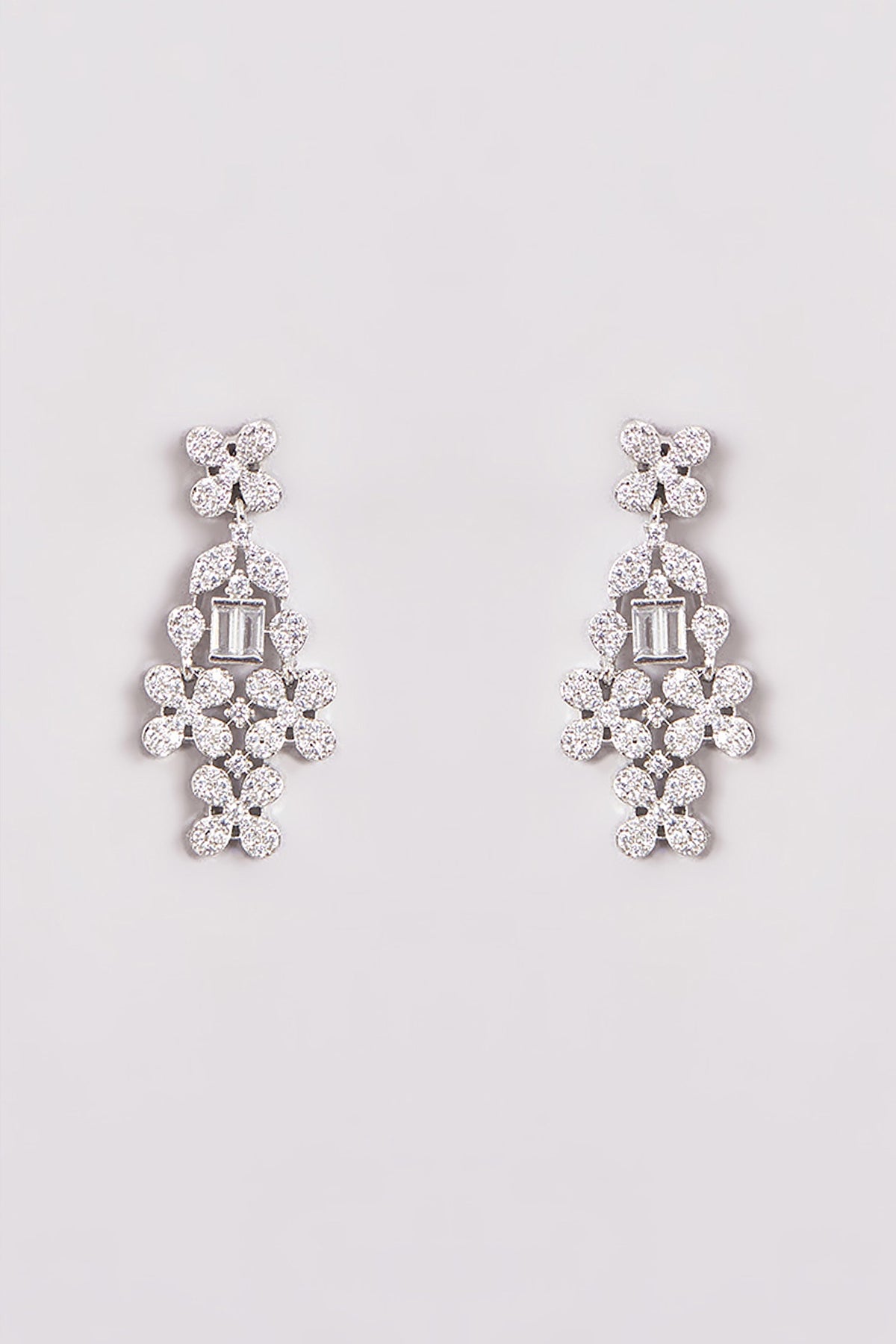 White Finish Zircon Necklace Set
