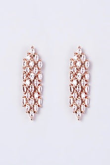 Rose Gold Finish Faux Diamond Necklace Set
