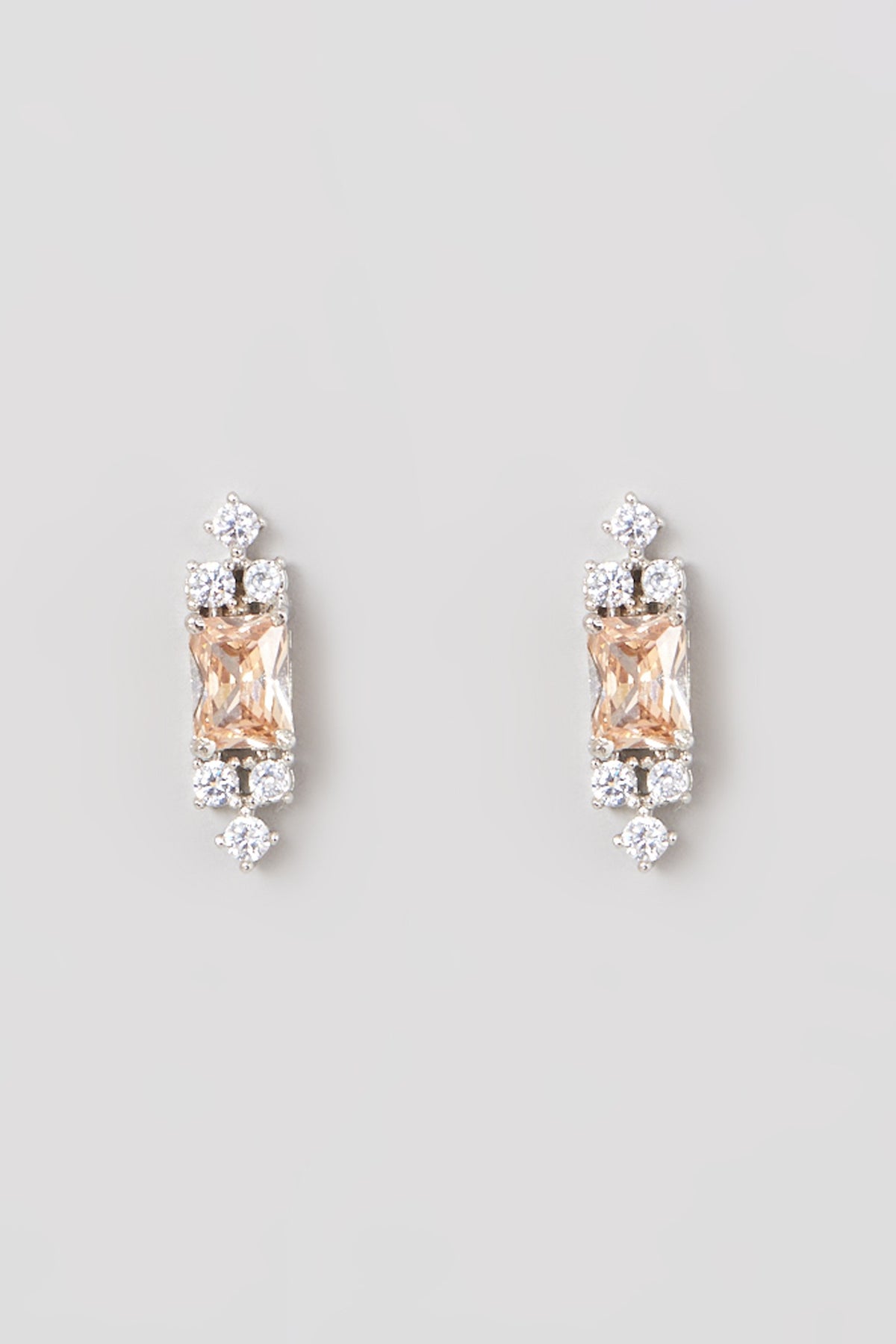 White Finish Zircons Necklace Set