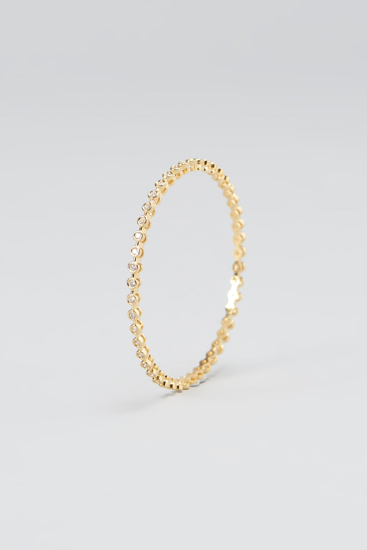 Gold Finish Zircon Bangles (Set of 12)