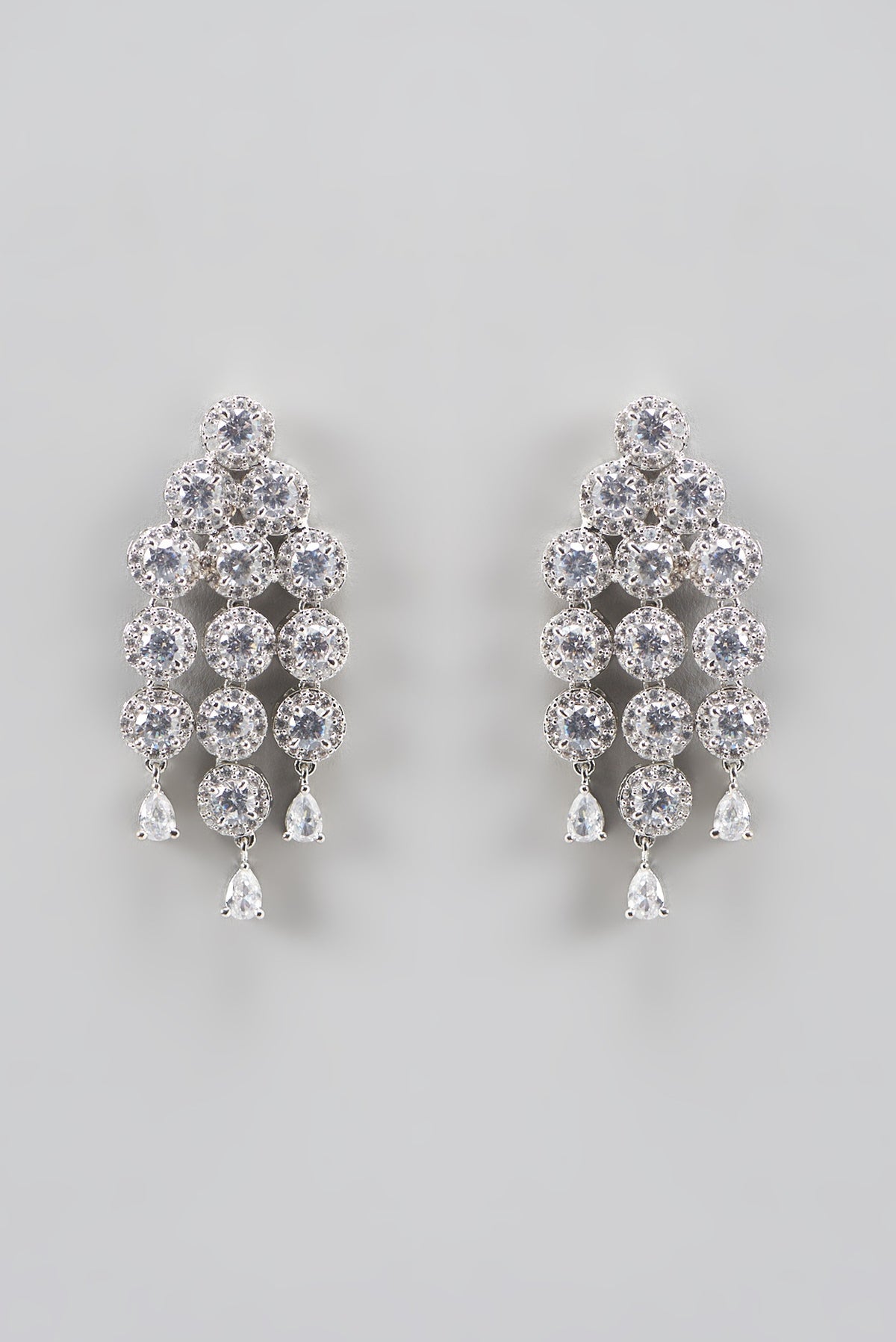 White Finish Zircon Necklace Set