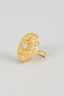 Gold Finish Zircon Ring