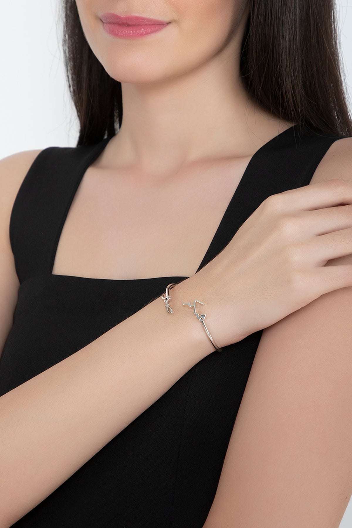 Silver Finish Sabr & Shukr Bangle