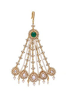 Gold Finish Synthetic Stone Pasa