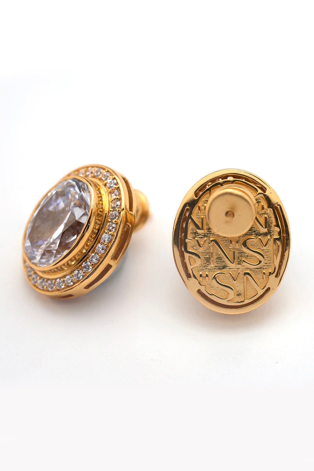 Gold Plated Morning Star Stud Earrings