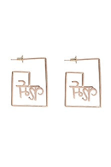 Gold Plated Square Earrings