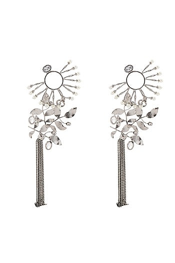 Black Rhodium Finish Dangler Earrings