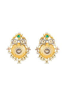Gold Finish Dangler Earrings
