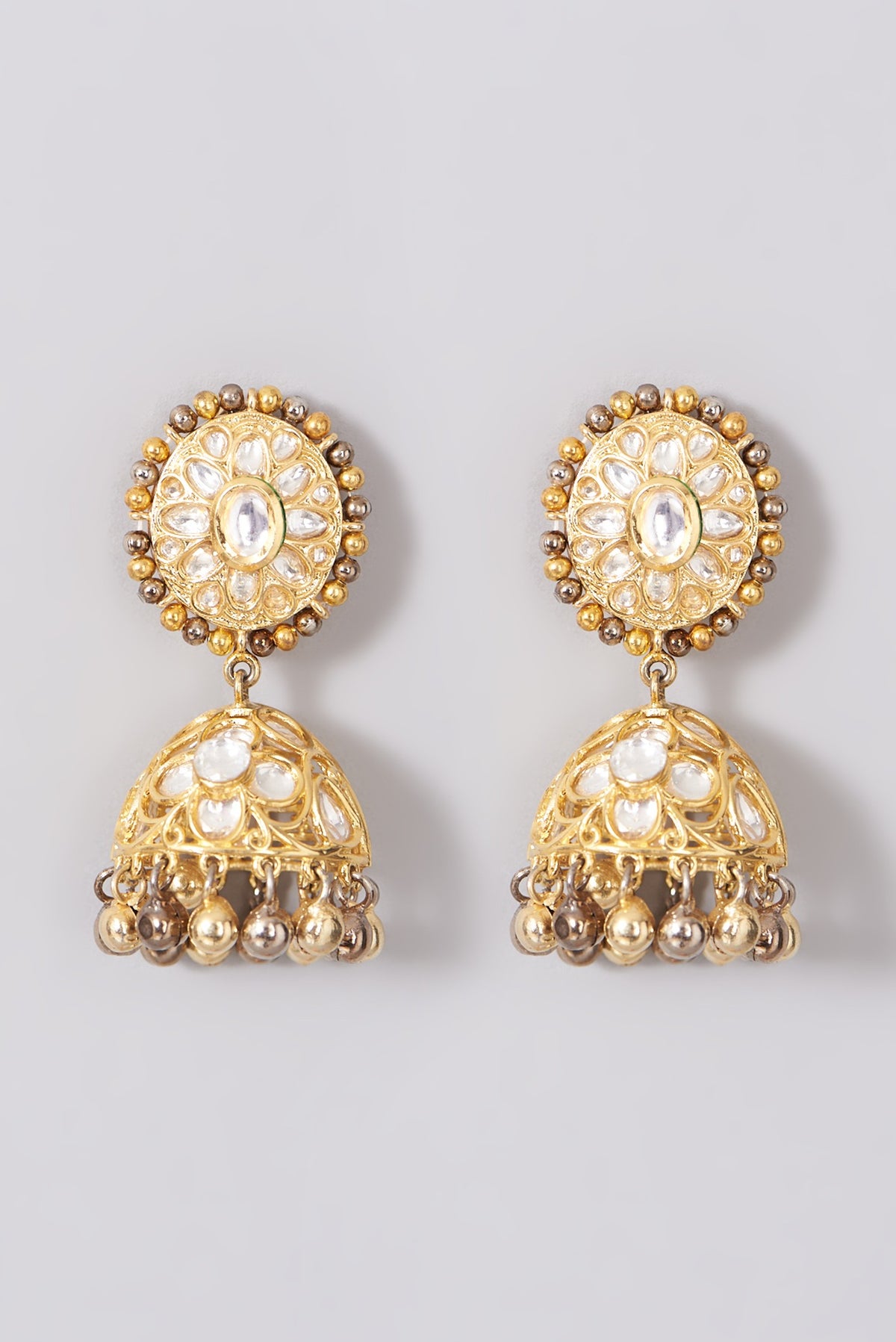 Gold Plated Kundan Polki Necklace Set