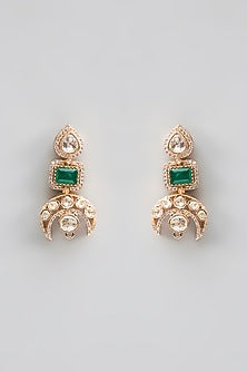Gold Finish Kundan Polki & Pearl Necklace Set
