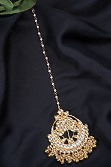 Gold Plated Kundan Polki Maang Tikka