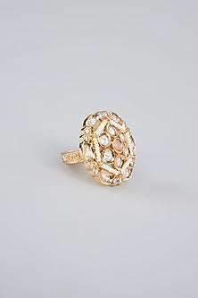 Gold Finish Pearl Ring