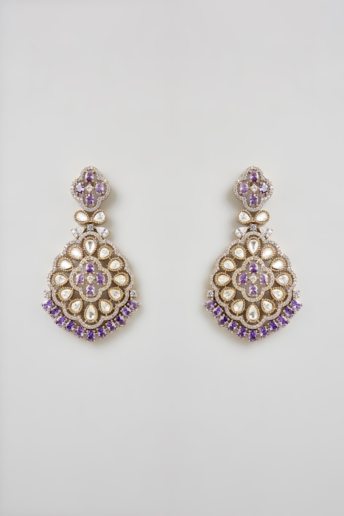 Gold Finish Cubic Zirconia Necklace Set