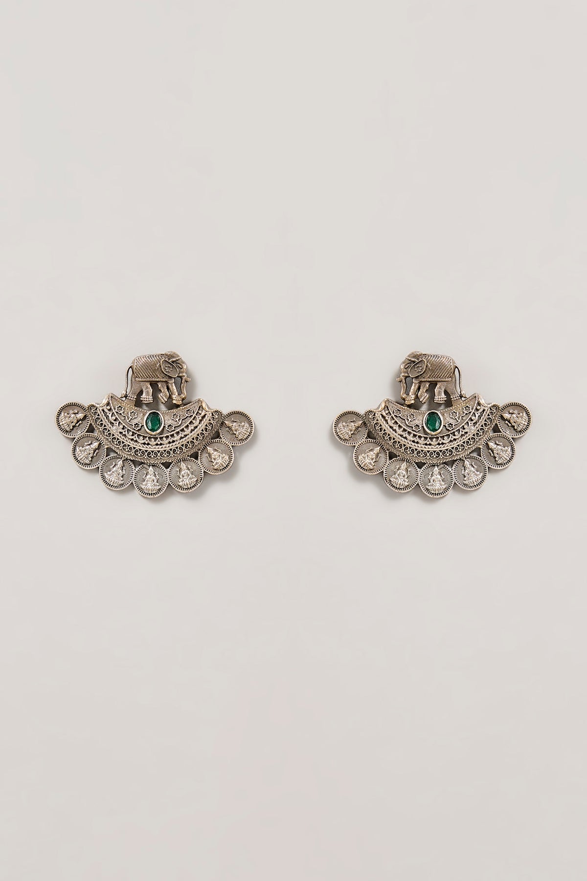 Gold Finish Crystal Dangler Earrings