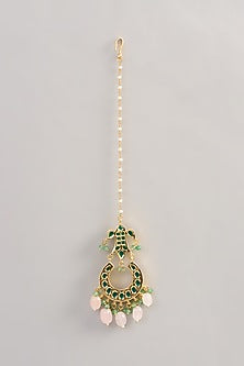 Gold Finish Kundan Polki Choker Necklace Set