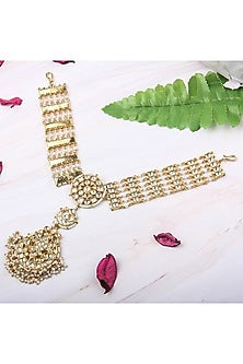 Gold Plated Kundan Polki Matha Patti