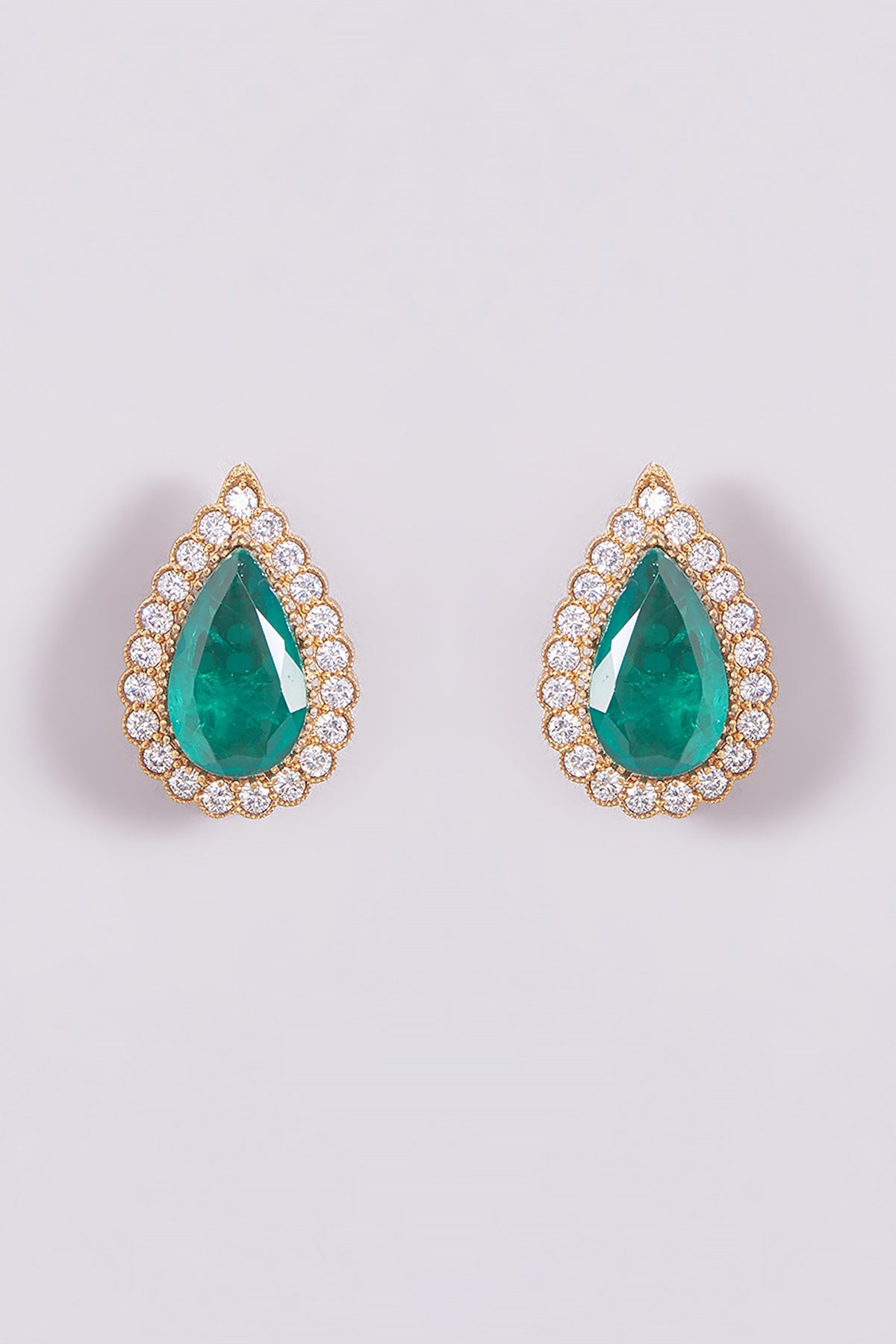 Gold Plated Kundan Polki & Green Stone Choker Necklace Set