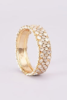 Gold Plated Kundan Polki Bangles (Set of 2)