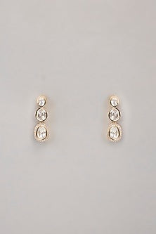 Two Tone Finish Kundan Polki Necklace Set