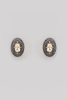Two Tone Finish Kundan Polki & Beaded Necklace Set