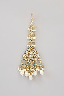 Two Tone Finish Kundan Polki & Beaded Necklace Set
