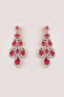 Two-Tone Finish Kundan Polki & Red Stone Necklace Set
