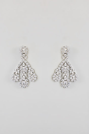 White Finish Zircon Necklace Set