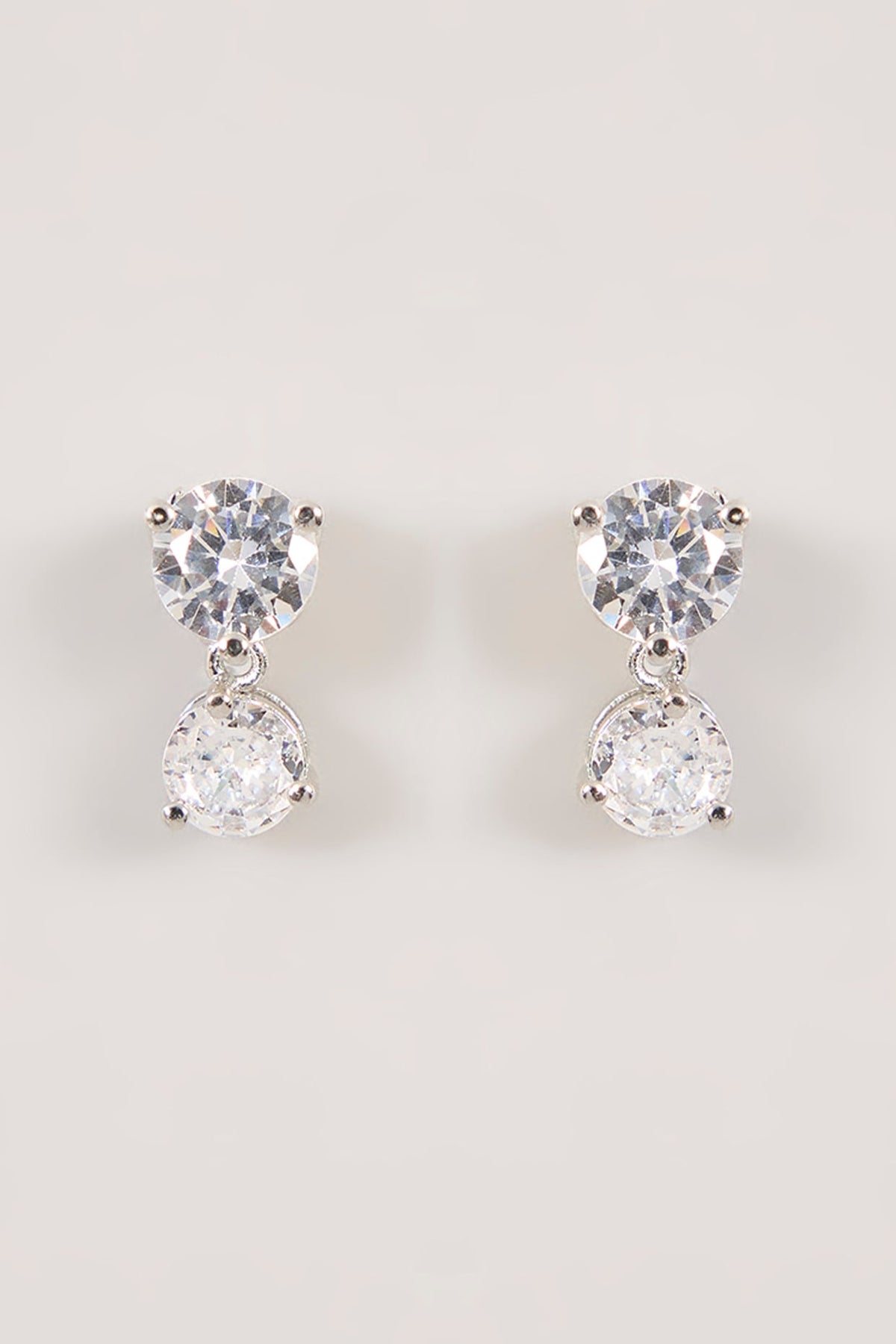 Silver Finish Crystal Diamond Necklace Set