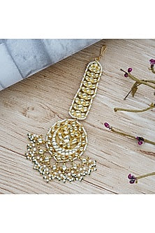 Gold Plated Kundan Maang Tikka