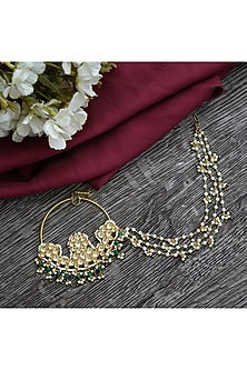 Gold Plated Kundan Nath