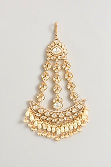 Gold Finish Kundan Polki Pasa