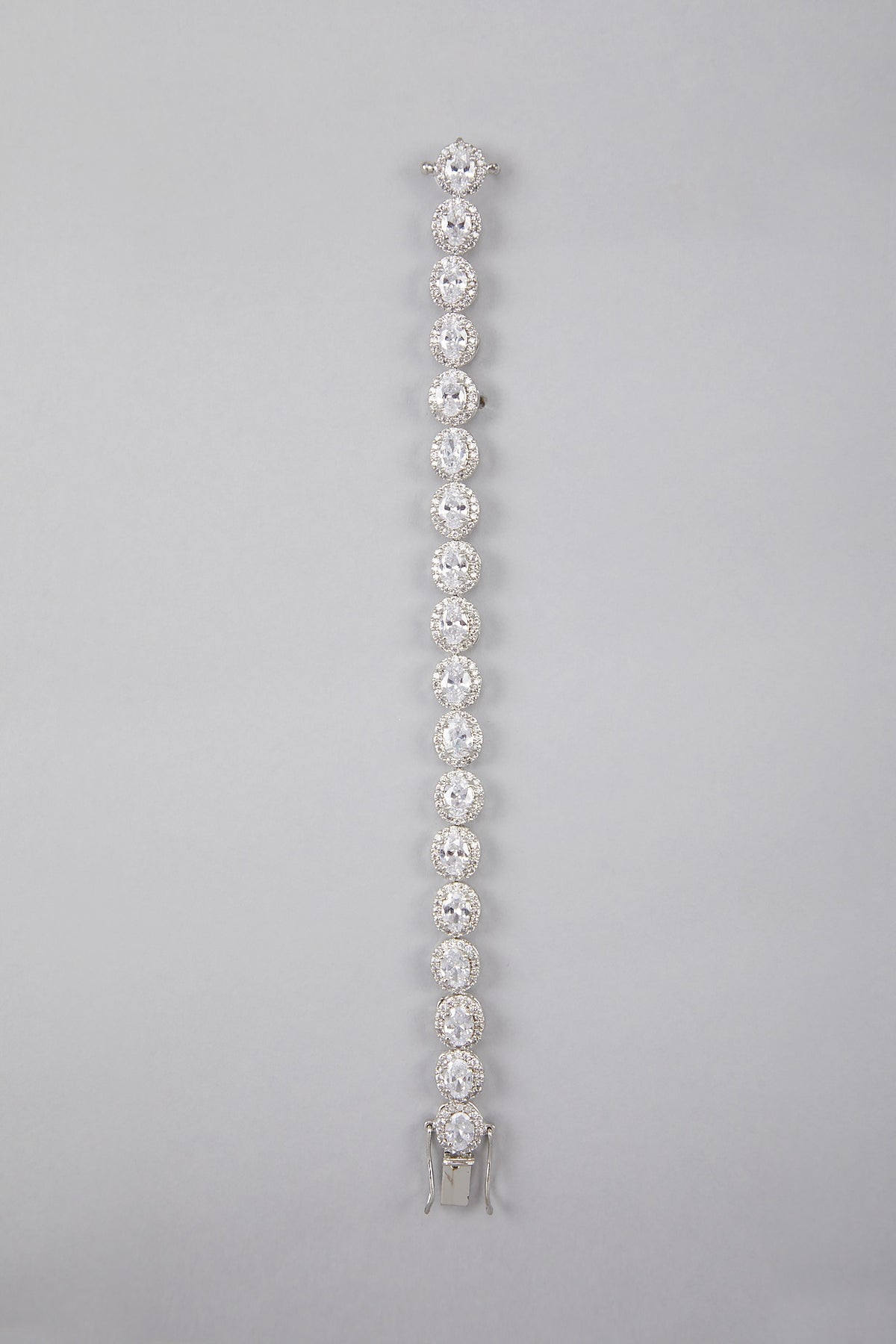 Silver Finish Diamond Studded Bracelet