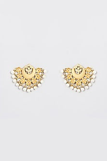 Gold Plated Kundan Polki Dangler Earrings