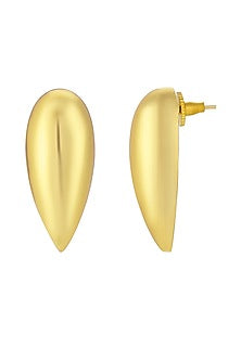 Gold Plated Brass Stud Earrings