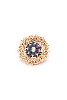 Gold Finish Three Toned Ring