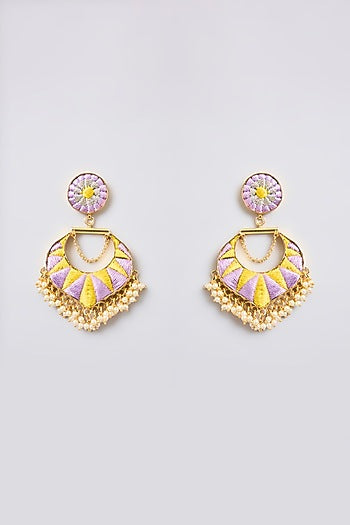 Multi-Colored Mixed Metal Dangler Earrings