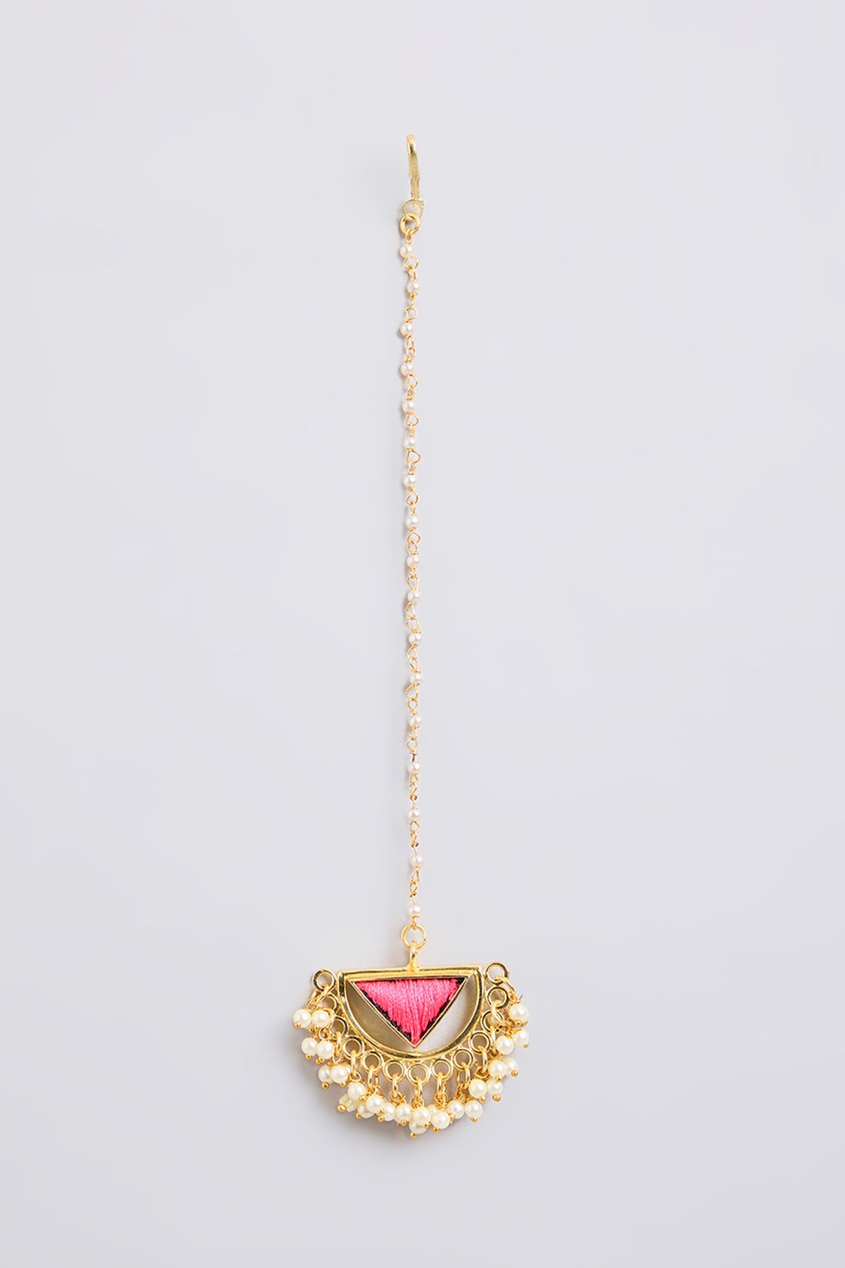 Multi-Colored Thread Embroidered Necklace Set