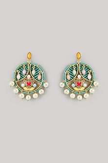 Multi-Colored Beaded Dangler Earrings