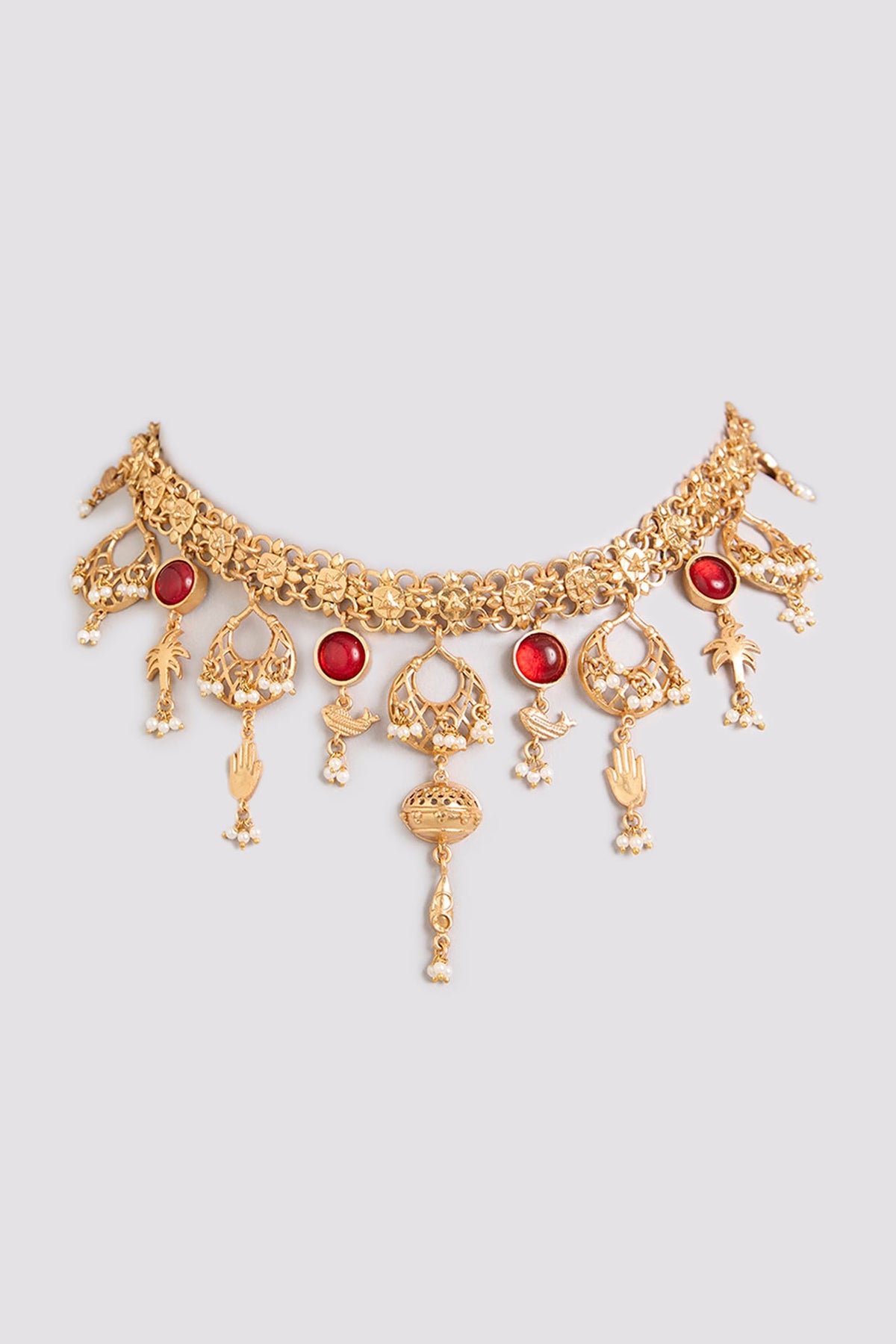 Gold Finish Choker Necklace