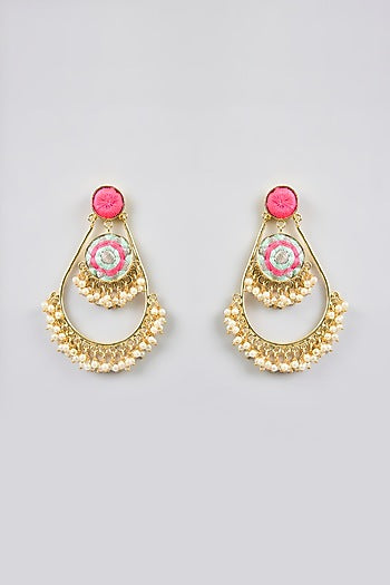 Multi-Colored Mixed Metal Dangler Earrings