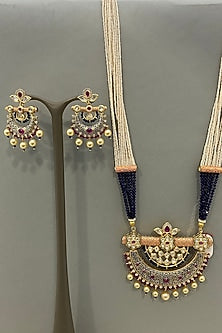 Gold Finish Beaded Necklace Set