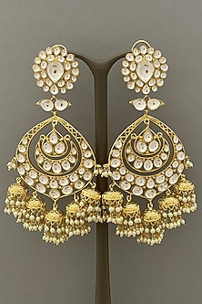 Gold Finish Kundan Earring