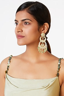 Gold Finish Dangler Earrings
