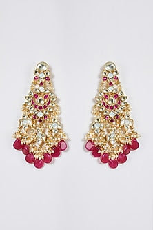 Gold Finish Floral Choker Necklace Set